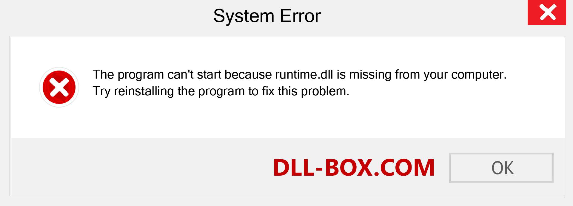  runtime.dll file is missing?. Download for Windows 7, 8, 10 - Fix  runtime dll Missing Error on Windows, photos, images